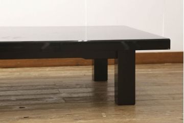 中古　美品　白峯作　伝統工芸　漆塗り　鎗金・沈金　高級感溢れる佇まいの座卓(ローテーブル、センターテーブル、食卓)(R-061565)