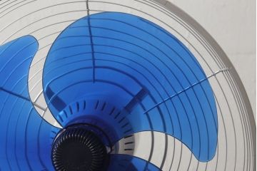 レトロ雑貨　激レア!!　松下電器産業　ナショナル扇風機　　箱付き(National、3枚羽)(R-061567)