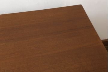 デンマークビンテージ　北欧家具　チーク材　両面使いできるパートナーデスク(両袖机、ワークデスク、オフィスデスク、在宅ワーク用、在宅用、ヴィンテージ)(R-061568)