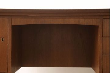 デンマークビンテージ　北欧家具　チーク材　両面使いできるパートナーデスク(両袖机、ワークデスク、オフィスデスク、在宅ワーク用、在宅用、ヴィンテージ)(R-061568)