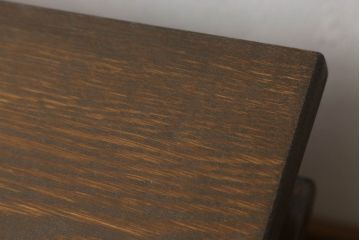 アンティーク家具　ナラ材製　上手物　組立式　立派な佇まいの木製両袖デスク(ワークデスク、オフィスデスク、机、在宅ワーク、在宅用)(R-061571)