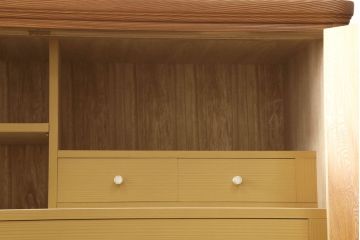 中古　民芸家具　屋久杉を贅沢に使用した木の温もりあふれる重ね箪笥(衣装箪笥、整理箪笥、和タンス、引き出し、チェスト)(R-061575)