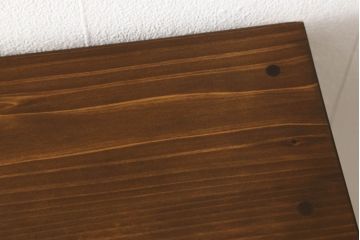 ラフジュ工房オリジナル　古建具リメイク　引き出し4杯付き　すりガラスがレトロな雰囲気を醸し出す脚付きサイドボード(収納棚、戸棚、テレビボード、テレビ台、リビングボード)(R-061578)
