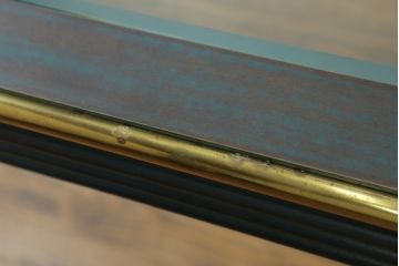 中古　バロッサバレンティ(VARO,S.A. VALENTI)　高級感漂うガラスのダイニングテーブル(食卓、4人掛け、6人掛け、店舗什器)(定価約68万円)(R-061584)