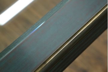 中古　バロッサバレンティ(VARO,S.A. VALENTI)　高級感漂うガラスのダイニングテーブル(食卓、4人掛け、6人掛け、店舗什器)(定価約68万円)(R-061584)