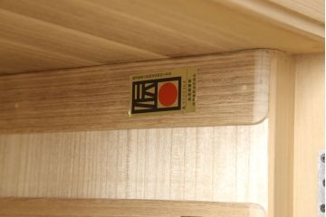 中古　高島屋　伝統工芸士　椿春雄作　凛とした佇まいが魅力の加茂総桐箪笥(胴丸、総桐たんす、引き出し、着物箪笥、和タンス)(R-061596)