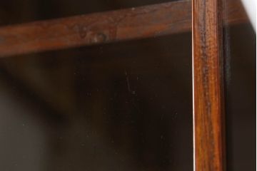 中古　超美品　希少サイズ　ニレ材　3尺薄型　すっきりとした佇まいが上品な水屋箪笥(食器棚、戸棚、収納棚、キャビネット)(R-061601)
