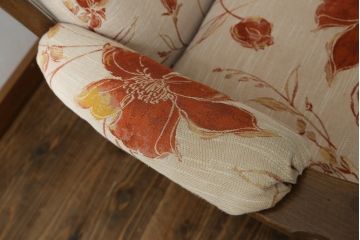 イギリスビンテージ　超美品　ERCOL(アーコール)　エバーグリーン　曲げ木のフレームが目を惹くハイバック2人掛けソファ(アームソファ、ラブソファ、二人掛け、ヴィンテージ、英国、北欧)(R-061602)