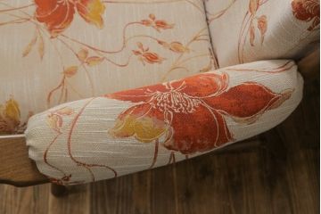 イギリスビンテージ　超美品　ERCOL(アーコール)　エバーグリーン　曲げ木のフレームが目を惹くハイバック2人掛けソファ(アームソファ、ラブソファ、二人掛け、ヴィンテージ、英国、北欧)(R-061602)