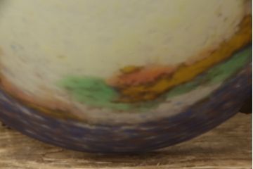 フランスアンティーク　アールヌーヴォー　ミューラー兄弟(Muller Freres Luneville)　美しいインテリアとしてもおすすめの4灯シャンデリア(ペンダントライト、吊り下げ照明、天井照明)(R-061616)
