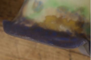 フランスアンティーク　アールヌーヴォー　ミューラー兄弟(Muller Freres Luneville)　美しいインテリアとしてもおすすめの4灯シャンデリア(ペンダントライト、吊り下げ照明、天井照明)(R-061616)