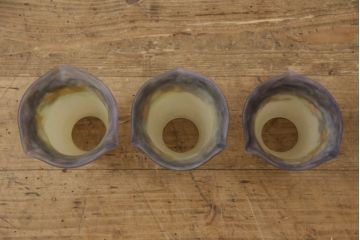 フランスアンティーク　アールヌーヴォー　ミューラー兄弟(Muller Freres Luneville)　美しいインテリアとしてもおすすめの4灯シャンデリア(ペンダントライト、吊り下げ照明、天井照明)(R-061616)