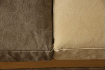 中古　美品　広松木工　リポーゾ(RIPOSO)　ソファ196　オットマン077　ピエトラ(Pietra)　オーク材　ナチュラルな風合いの3人掛けソファ+オットマンのセット(三人掛け、3P)(セット定価 約50万円)(R-061631)