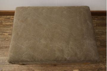 中古　美品　広松木工　リポーゾ(RIPOSO)　ソファ196　オットマン077　ピエトラ(Pietra)　オーク材　ナチュラルな風合いの3人掛けソファ+オットマンのセット(三人掛け、3P)(セット定価 約50万円)(R-061631)