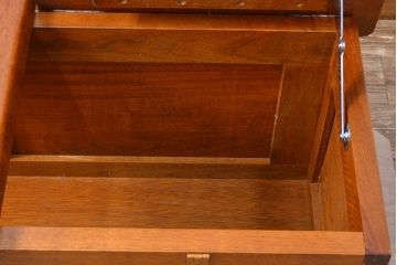 中古　伝統木芸士　石橋武士作　ケヤキ材　上質な和の空間づくりに活躍する2人掛けベンチ(チェア・椅子・ダイニングチェア)(R-061632)