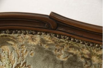 中古　カリモク家具(karimoku)　domani(ドマーニ)　Louis(ルイ)XVシリーズ　シェーズロング　流れる曲線が優雅なカウチソファ(二人掛け、2P、長椅子)(R-061635)