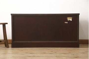 中古　筑後民芸　表面欅(ケヤキ)材　重厚な佇まいが魅力的なテレビ台(ローボード、ローチェスト、衣装箪笥、収納棚、戸棚、整理箪笥、和タンス、引き出し、テレビボード)(R-061636)