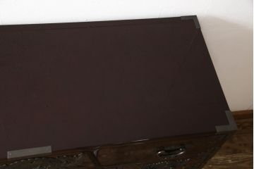 中古　超美品　仙台箪笥　KB-7BD　表面欅(ケヤキ)材　内部桐材　木地呂漆塗り　重厚な佇まいが貫禄漂う四尺野郎箪笥(衣装タンス、和タンス、収納箪笥、引き出し)(定価約100万円)(R-061638)