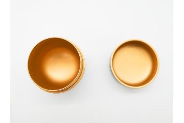 輪島塗　蒔絵　春秋　桜と紅葉の共演美が目を引く棗(共箱付き、金地、茶器、漆器、漆工芸)(R-061653)