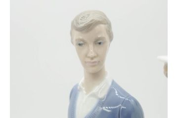スペイン　リヤドロ　LLADRO　ゴルフのカップル　躍動感溢れる造りが素敵なフィギュリン(箱なし、陶器人形、置物、オブジェ)(R-061660)