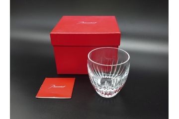 フランス　バカラ(Baccarat)　マッセナ　タンブラー　美しい煌きのクリスタルグラス(共箱付き、ロックグラス、フルレッドクリスタルガラス)(R-061661)