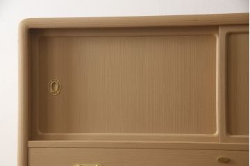 中古　伝統工芸士・中田静夫作　花の絵柄がかわいらしくも品を感じさせる紀州箪笥(大丸、桐たんす、衣装箪笥、和タンス、引き出し)(定価約220万円)(R-061669)