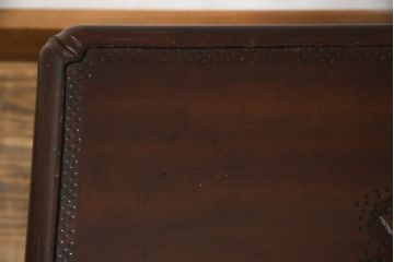 和製ビンテージ　大胆かつ繊細な彫刻が美しい日光彫りのローテーブル(座卓、リビングテーブル、センターテーブル、ヴィンテージ)(R-061671)