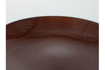 大樋年雄(十一代　大樋長左衛門)　大樋焼　飴釉　5.4寸皿5客セット(共箱付き、小皿、菓子器、菓子皿)(R-061673)