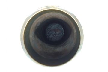 金工　三越　銅製　銀象嵌　竹笹図　花瓶(台座付き、花入、花器、贈呈品、茨城県酒造組合)(R-061674)