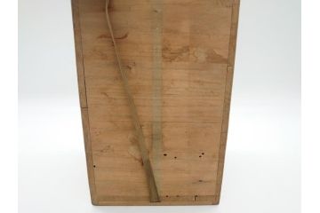 金工　三越　銅製　銀象嵌　竹笹図　花瓶(台座付き、花入、花器、贈呈品、茨城県酒造組合)(R-061674)