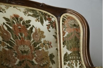 フランスアンティーク　エレガントな空間を演出する1人掛けソファ　(R-061677)