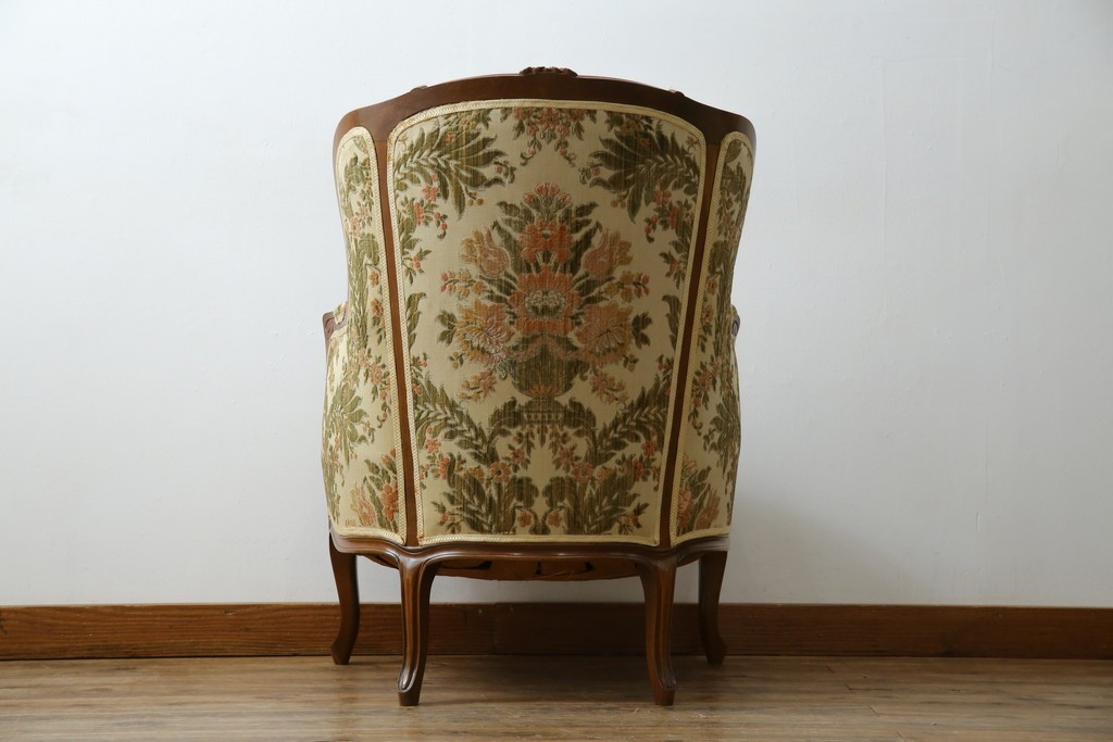 フランスアンティーク　エレガントな空間を演出する1人掛けソファ　(R-061677)