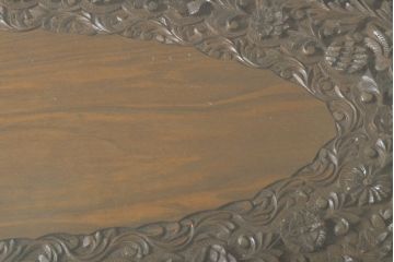 アジアンビンテージ　隅々まで施された繊細な彫刻が美しいセンターテーブル(ローテーブル、リビングテーブル、ヴィンテージ)(R-061679)