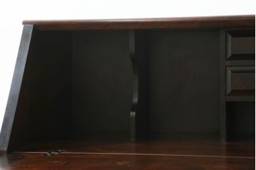 中古　北海道民芸家具　コンパクトで使い勝手の良いライティングビューロー(チェスト、ワークデスク、在宅ワーク用デスク、在宅用、机、座机)(R-061682)