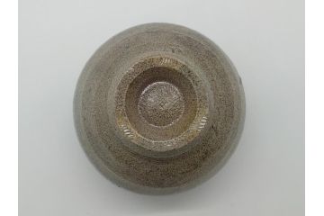 人間国宝　島岡達三　益子焼　塩釉象嵌縄文碗(共箱付き、茶碗、飯碗、民芸陶器)(R-061688)