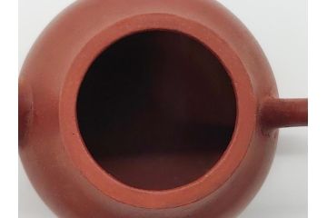 古玩　孟臣　工夫茶器　梨型　なめらかなフォルムが目を惹く朱泥急須1対(煎茶器、茶壷、茶道具、中国、唐物)(R-061690)