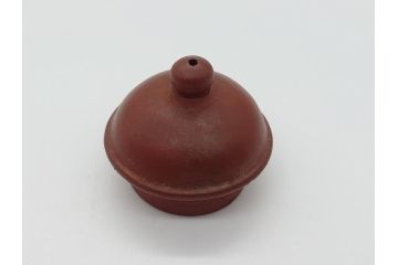 古玩　孟臣　工夫茶器　梨型　なめらかなフォルムが目を惹く朱泥急須1対(煎茶器、茶壷、茶道具、中国、唐物)(R-061690)