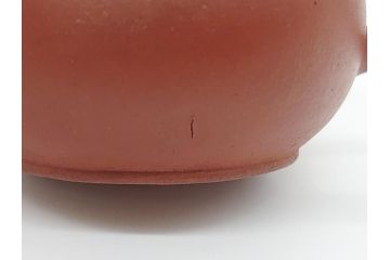 古玩　孟臣　工夫茶器　梨型　なめらかなフォルムが目を惹く朱泥急須1対(煎茶器、茶壷、茶道具、中国、唐物)(R-061690)