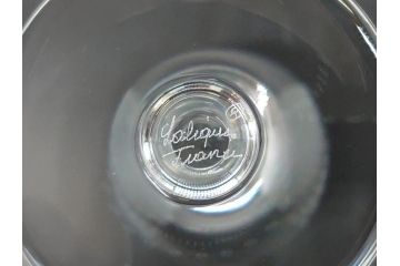 フランス　LALIQUE(ラリック)　アンジュ　天使　シャンパンフルート　上品で洗練されたワイングラス2客セット(1客は箱無し、Marc Lalique、マーク・ラリック、クリスタル)(R-061692)