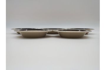 ARABIA　FINLAND　Ruija(ルイージャ)　Ulla Procope(ウラ・プロコッペ)　シンプルで使い勝手のよいスーププレート5枚セット(皿、深皿、ボウル、アラビア、フィンランド、北欧食器)(R-061703)