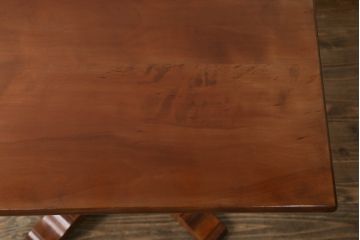 中古　松本民芸家具　凝った脚のデザインが目を惹くサイドテーブル(2人掛け、2P、ダイニングテーブル、カフェテーブル)(R-061706)