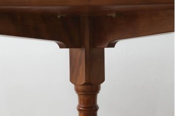 中古　松本民芸家具　凝った脚のデザインが目を惹くサイドテーブル(2人掛け、2P、ダイニングテーブル、カフェテーブル)(R-061706)