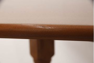 中古　美品　松本民芸家具　凝った脚のデザインが目を惹くサイドテーブル(2人掛け、2P、ダイニングテーブル、カフェテーブル)(R-061707)