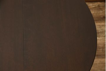 中古　松本民芸家具　脚のデザインがシックな#13型T・Fバタフライ卓(サイドテーブル、ラウンドテーブル、丸テーブル、ドロップリーフテーブル、カフェテーブル、コーヒーテーブル)(R-061708)