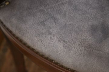ヨーロッパアンティーク　背もたれのデザインが珍しいアームチェア2脚セット(ダイニングチェア、椅子、イス)(R-061711)