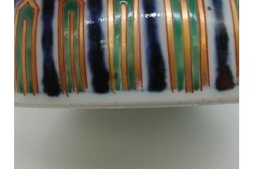 江戸期　伊万里　盃　色絵　杯洗(盃洗)　金彩　優雅に泳ぐ金魚が愛らしい高台皿(和食器、フルーツ皿)(R-061723)