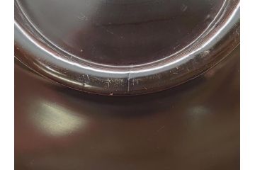 輪島塗　黒塗　蒔絵　金彩　金魚　盃洗　悠々泳ぐ金魚が涼しげな4.8寸深鉢2客セット(杯洗、酒器、漆器、雷紋)(R-061724)