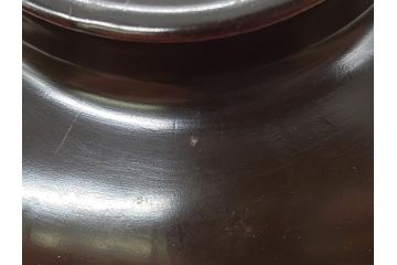 輪島塗　黒塗　蒔絵　金彩　金魚　盃洗　悠々泳ぐ金魚が涼しげな4.8寸深鉢2客セット(杯洗、酒器、漆器、雷紋)(R-061724)