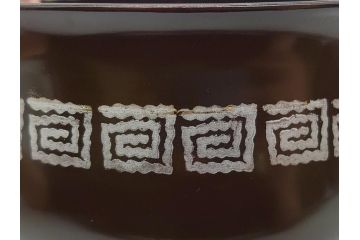 輪島塗　黒塗　蒔絵　金彩　金魚　盃洗　悠々泳ぐ金魚が涼しげな4.8寸深鉢2客セット(杯洗、酒器、漆器、雷紋)(R-061724)