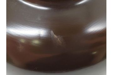 輪島塗　黒塗　蒔絵　金彩　金魚　盃洗　悠々泳ぐ金魚が涼しげな4.8寸深鉢2客セット(杯洗、酒器、漆器、雷紋)(R-061724)